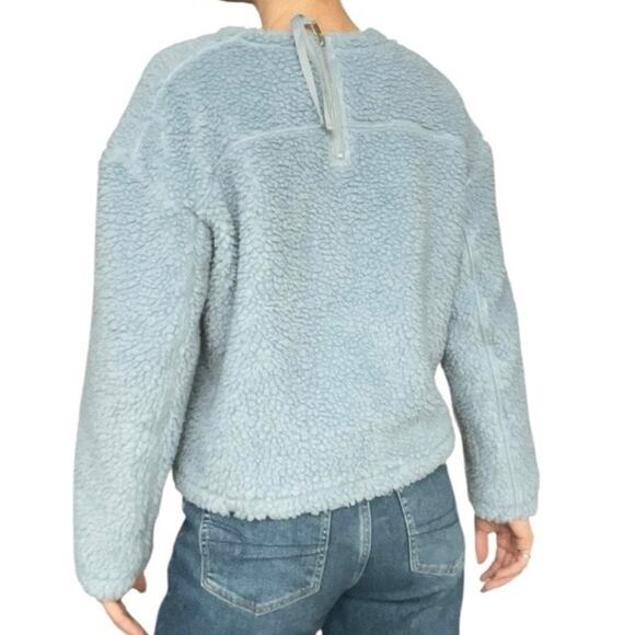 Lululemon Athletica Light Blue Fluffy Sherpa Teddy Sweatshirt - Picture 4 of 8